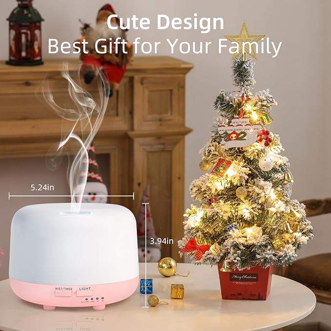 Marchred 300ML Aromatherapy Essential Oil Diffuser with Remote Control, 7 LED Color Changing Light, for Bedroom Home Large Room