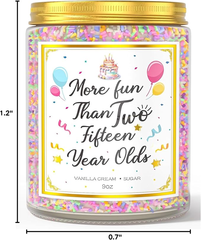 VEGISHINE 30th Birthday Candles Gifts for Women- 9 oz Happy Birthday Candle with Vanilla Birthday Cake Scent, Gifts for Women & Men, Friendship Ideas