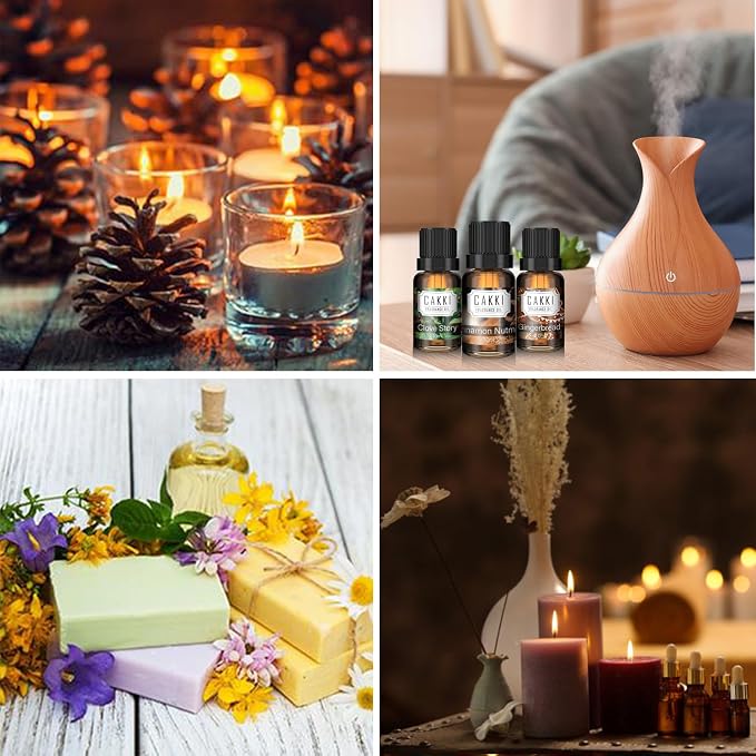 Essential Oils for Diffusers for Home, Scent-Dancing Flame, Single Large Size 50ml, CAKKI Fragrance Oils, for Candle Making, for Soap Making, Diffuser Oil Scents