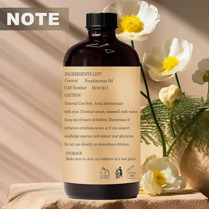 Frankincense Essential Oils 240ML- Pure and Natural Essential Oil for Aromatherapy Diffuser,Soap Making & DIY - Frankincense /8 Fl Oz