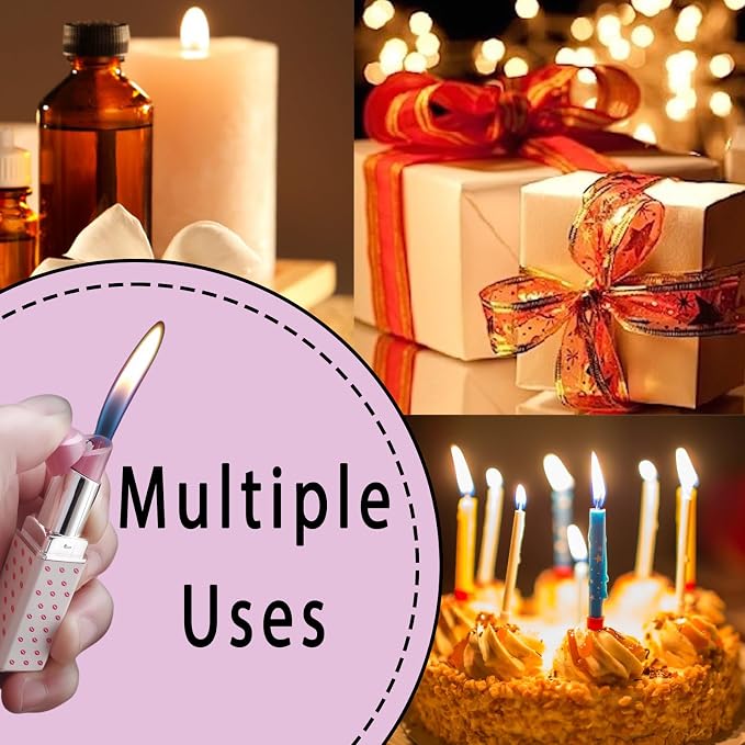 Pretty Cute Lighter Butane, Carving Soft Flame Lighter, Unique for Women Candles Gifts Camping BBQ (No Butane Fule) (02#)