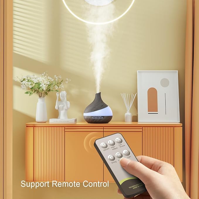 Essential Oil Diffuser for Women, ππππ¦π₯ Aromatherapy Diffuser:ππ-ππ¨π₯π¨π« LED, Dual Mist 30/60ml/h, Remote Control, Auto Shut-Off, Hotel Spa Bedroom