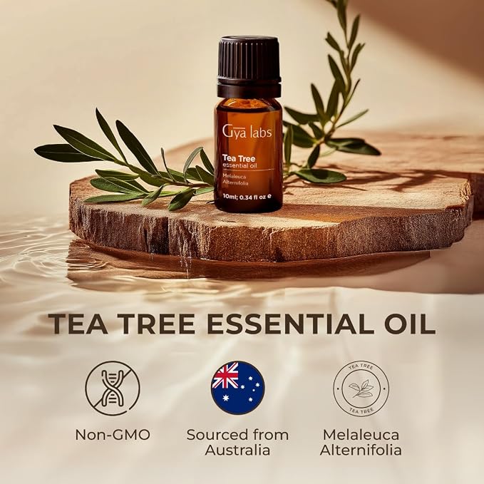 Manuka Essential Oil for Nail & Tea Tree Oil for Skin Set - Aromatherapy Grade Essential Oils Set - 2x10ml - Gya Labs