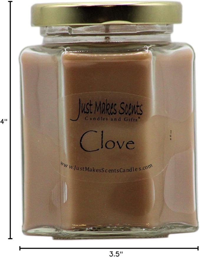 Clove Scented Candle | Warm and Spicy Ground Cloves | Hand Poured in The USA by Just Makes Scents (8 oz)