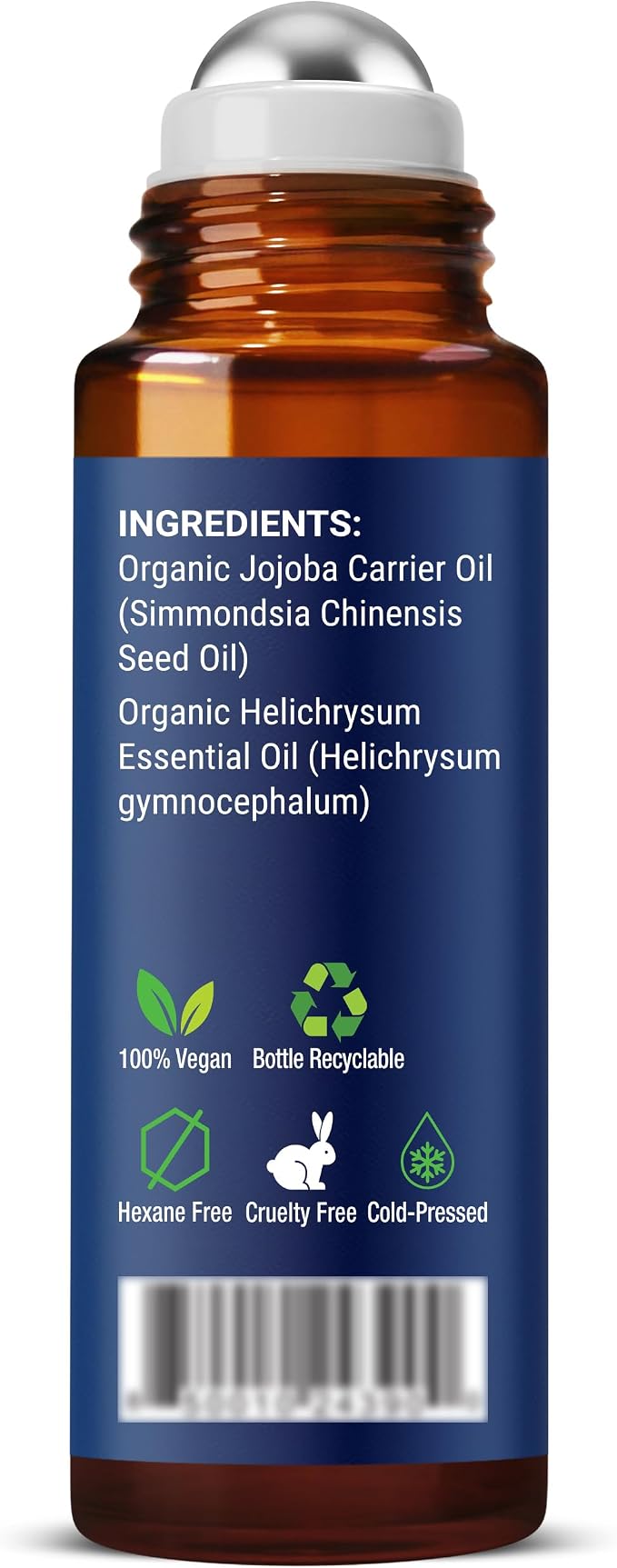 Organic Helichrysum Essential Oil Roll On 10 ml – Natural Aromatherapy Blend for Skin Care, Relaxation, Calm Mind, Stress Relief & Daily Wellness – Nexon Botanics