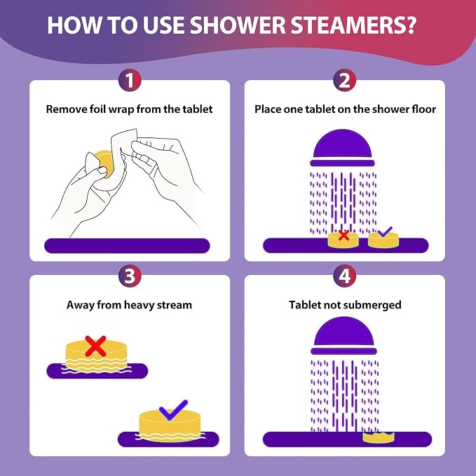 Shower Steamers Aromatherapy - 12 Pack Shower Bomes with Essential Oils, Birthday Gifts for Men Women, Mothers Day Gifts for Mom Wife Grandma from Daughter Son, Relaxation Self Care Gift for Women