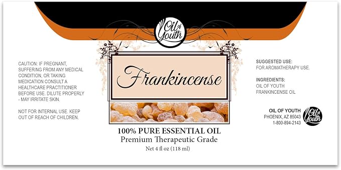 Oil of Youth Frankincense Essential Oil 4oz – Therapeutic Frankincense Oil