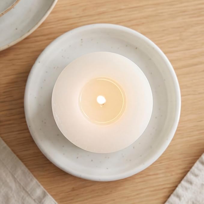 Aroma Naturals Orange, Clove and Cinnamon Essential Oil Scented Pillar Candle, Peace Pearl, 2.5 inch x 4 inch