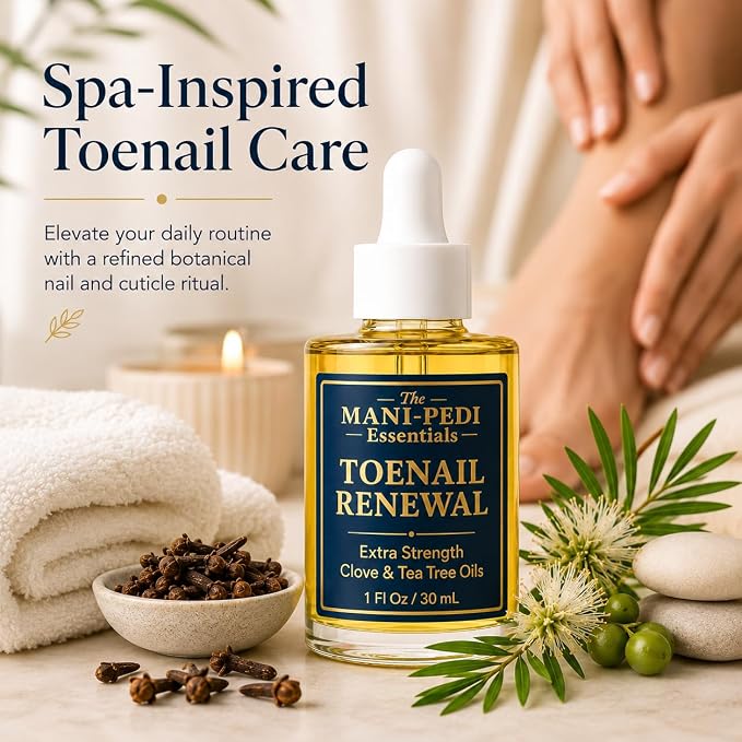 TMPE Toenail Renewal Serum. Extra Strength formula with Natural Power of Clove & Tea Tree Oils. Pure & Natural - 1 Fl Oz
