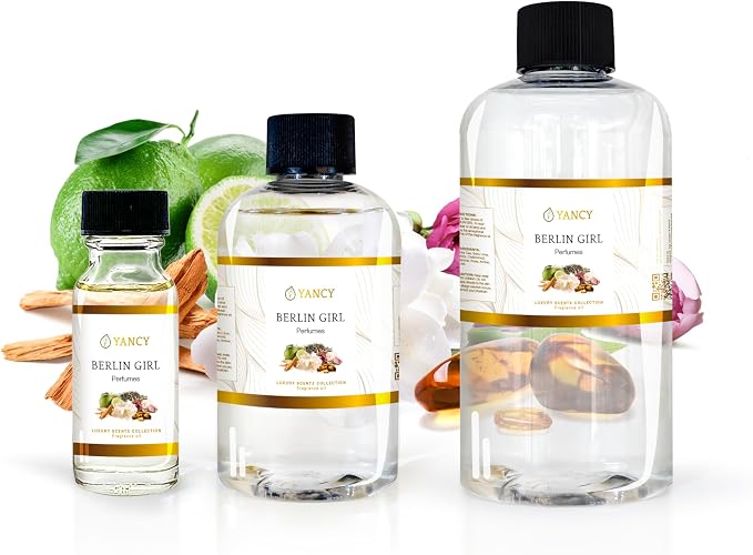 YANCY Berlin Girl Luxury Collection Fragrance Oil (1/2 oz), Bold Modern Floral Aroma, Ideal for Diffusers, Oil Burners & Aroma Lamps, Edgy and Feminine Scent for Urban Vibes