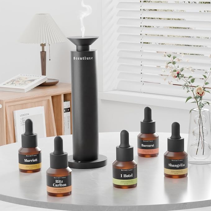 Hotel Diffuser Oil & Fragrance Scent Oil Inspired Baccarat - Essential Oil Blend for Home HVAC, Cold-Air & Ultrasonic Diffusers 15mL Glass Dropper Bottle with Luxury 5-Star Hotel Aromatherapy