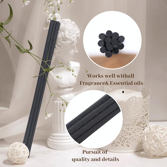 50pcs Refill Diffuser Sticks 12 inch x 4 mm Reed Diffuser for Home Fragrance Accessories Diffuser Oil Refill Office Decoration