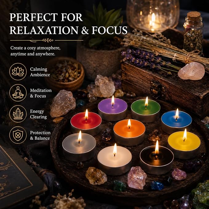 Mixed Color Tea Lights Candles Bulk - 25pcs Mini Votive Tea Lights Shabbat Candles Soy Candle Mini Candle with Cotton Wick for Home Decoration,Wedding, Emergencies