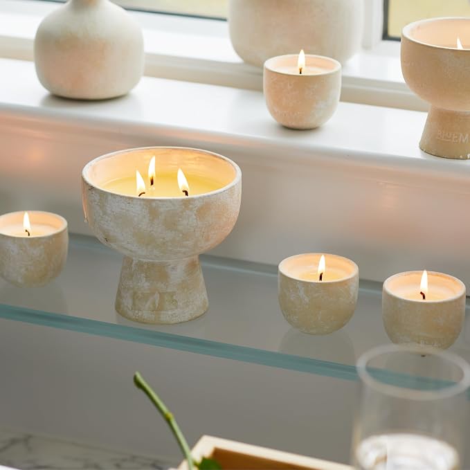 Blueme Votive Candle Gift Set | Romance, Spiritual, Happiness, Renew | 4pk of Wellness, Travel Size, Sustainable, Contains Essential Oil, Soy-Wax Blend | 2oz