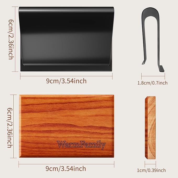 Car Air Freshener - Wood Car Air Freshener,Car Odor Eliminator,Long Lasting Vehicle Scent Diffuser for Cars, Trucks & SUVs,2 Pack Scent Refill (Teak-Amber)-CLIP INCLUDED