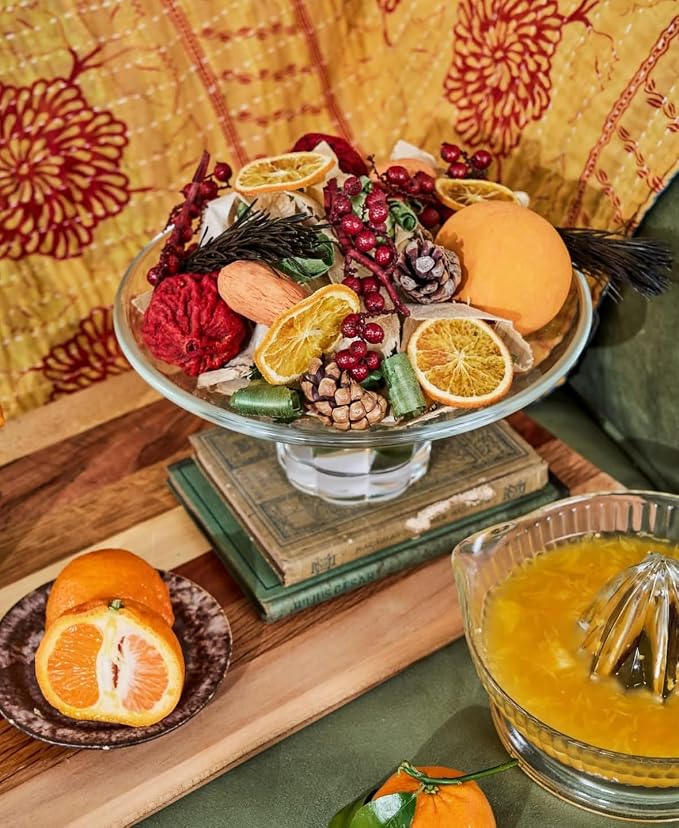 Aromatique Home Fragrance, Valencia Orange, Gift Set - Decorative Potpourri, Room Spray, and Candle - Perfect for Mother's Day and Women in Your Life