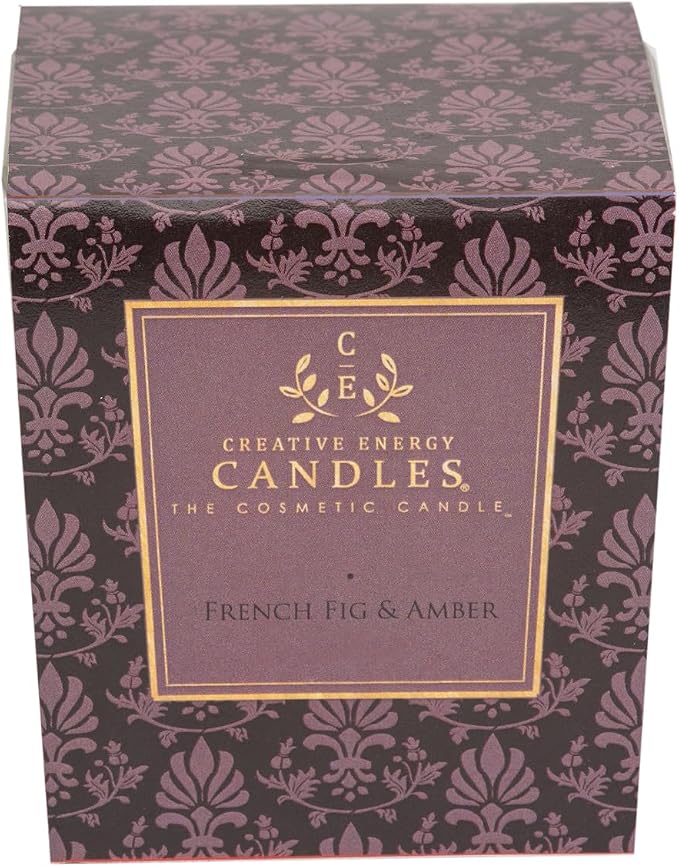 Lotion Candle - French Fig & Amber (6 Ounce) | Scented Massage Candles for Self Care, Soy Wax Candle with Essential Oil Blends, Coconut Oil, and Vitamin E