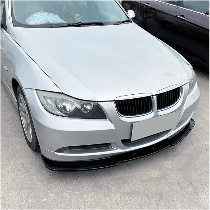 Car Front Bumper Spoiler Lip For BMW 3 Series E90 E91 Standard 2005-2008 Glossy Black 3Pcs Diffuser Splitter Body Kit