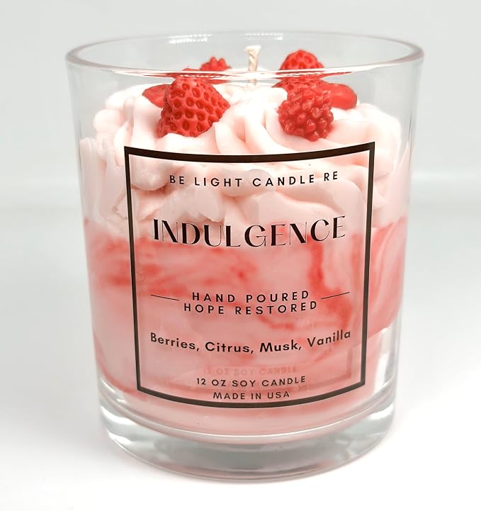 | Purpose-Driven Soy Candle | Strawberry Scented 12oz | Cool Gifts | Gifts for Women Who Have Everything