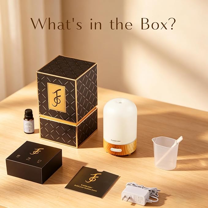 Essential Oil Diffuser for Home, Ultrasonic Cool Mist Air Aromatherapy Humidifier, Mini Scent Air Machine Portable Aroma Diffuser with Changing Lights & Auto Shut-Off for Home Bedroom Office Yoga