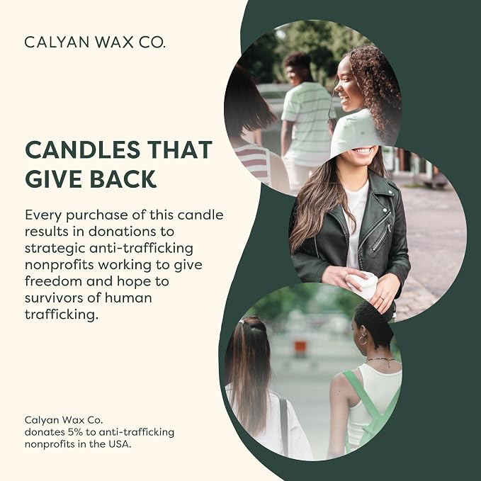 Calyan Wax Co. Cedar & Tobacco 3 Wick Scented Candle - 43 Hour Burn - Luxury 3 Wick Soy Candles - Clean Soy Wax Candles - Long Lasting Large Glass Jar Candle for Home - 14.9oz