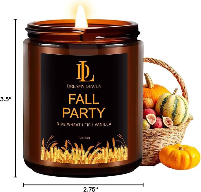 Winter Candle | Holiday Party Scented Candles - Christmas Home Decor, 7oz Fall Winter Soy Candle with 50hr Burn Time, Holiday Christmas Gifts for Women Men