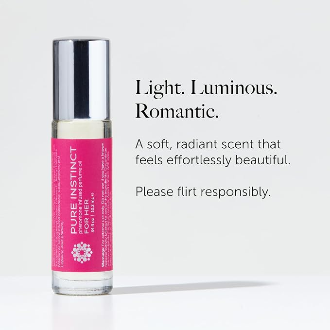 Pure Instinct Perfume with Pheromone Infused Essential Oil for Her - Roll on 10.2 ml | 0.34 Fl. Oz