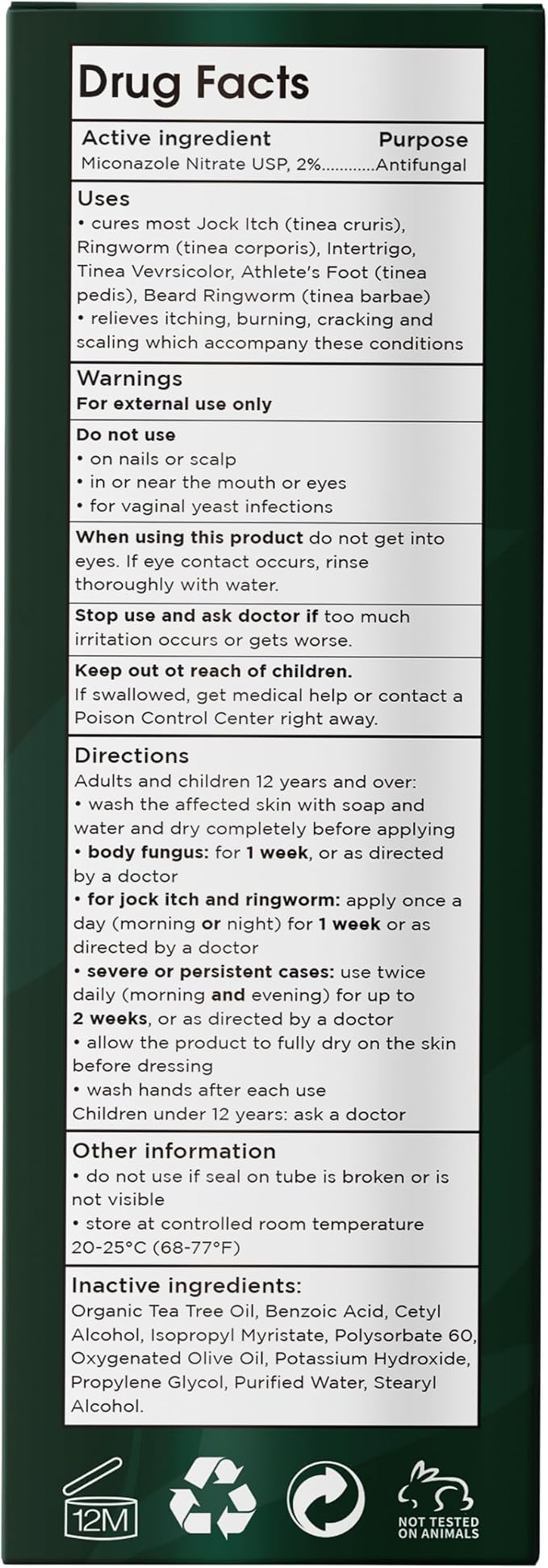 Antifungal Body Spray with Tea Tree Oil | Fast-Absorbing Antifungal Treatment for Jock Itch, Athlete’s Foot, Ringworm & Nail Fungus | Soothes Itching & Burning | Relieves Irritated Skin | 120ml