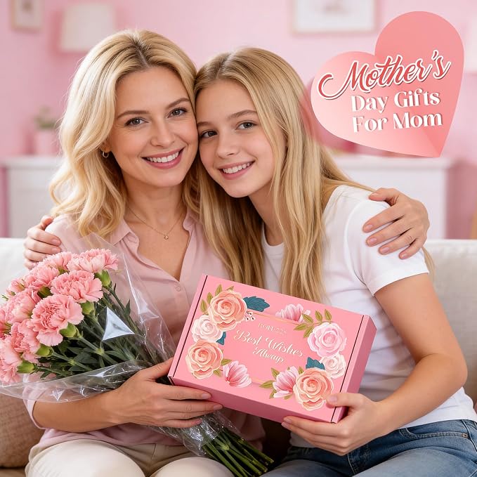 Birthday Gifts for Women, Self Care Spa & Bath Relaxation Gift Set | Great Pink Gifts for Mom, Sister, Girlfriend, Grandma,Friend, Perfect for Birthday, Mother's Day, Christmas, Valentine's Day