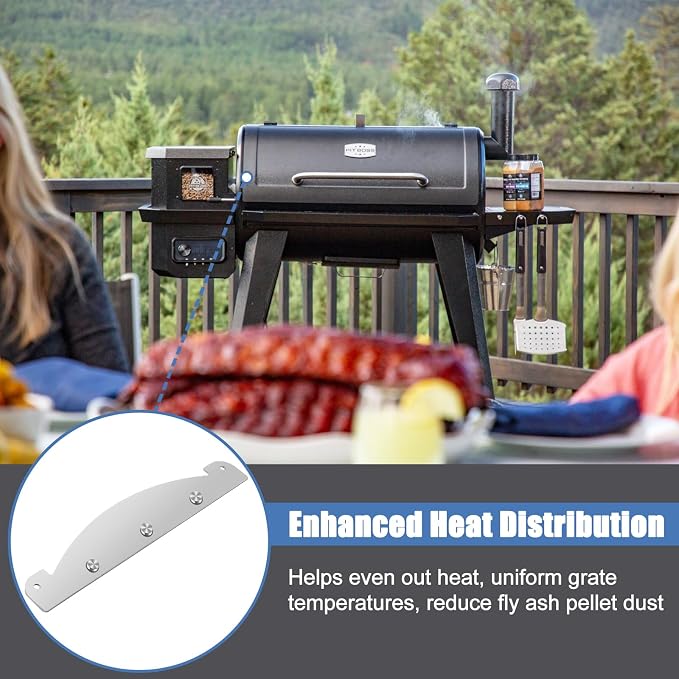 Criditpid Heat Deflector Modification for Pit Boss Austin XL, Pro Series, Rancher XL, PB1150, PB1100 Grill Parts, Stainless Steel Air Gap Mod, Heated Diffuser Plate Cover for Pit Boss Accessories