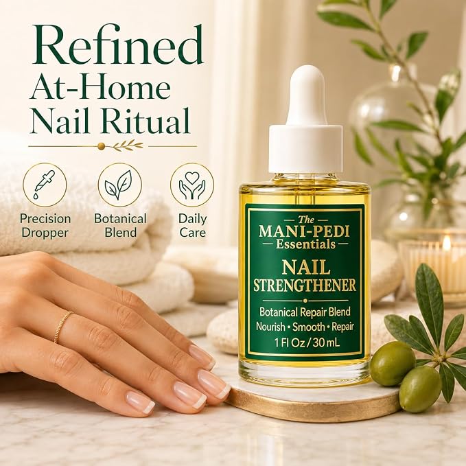 TMPE Nail Strengthener Oil for damaged, brittle nails. Keratin Repair Blend with nourishiment of Jojoba, Almond & Tea-Tree Oils. Helps Nails grow longer & stronger - 1 fl oz