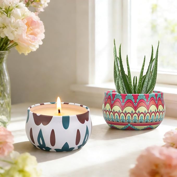 Scented Candles Gift Set, 12 Pack Soy Wax Scented Candles for Home, 12 Fragrances, Up to 300-Hour Burn, Aromatherapy Candle Gift Set, Gifts for Women