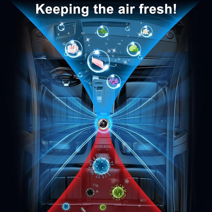 Amor Lyris 3.5OZ/100ml Large Car Air Freshener Refill, CO01/Dedicated Perfume Long Lasting Air Fresheners 6 Months, Car Diffuser Essential Oil Made of Natural Plant Extracts, Azure