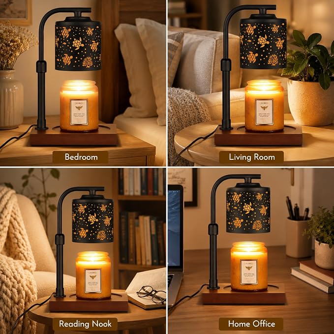 Candle Warmer Lamp with Adjustable Height Dimmable for New Home Decor Electric Candle Warmer for Jar Candles Birthday Gifts for Women Mom(Sea Turtle)