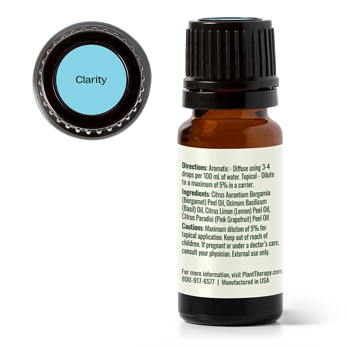 Plant Therapy Clarity Essential Oil Blend 10 mL (1/3 oz) 100% Pure, Undiluted, Therapeutic Grade