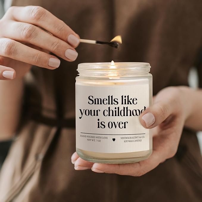 Niyewsor 18th Birthday Gifts for Girls Boys, Eighteen Birthday Candle, 2008 18th Birthday Decorations for Girls Boys, 18 Year Old Bday Gifts for Daughter, Son, Sister, Niece, Handmade, 7oz