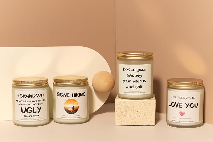 Lavender & Eucalyptus Soy Wax Candle, 7OZ - Hysterectomy Recovery Gifts, Hysterectomy Gifts, Get Well Soon Gift for Women, After Surgery Gift for Women, Look at You Evicting Your Uterus and Shi*t