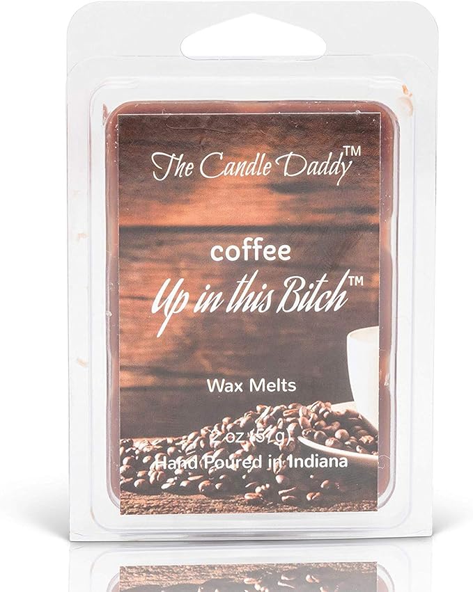 The Candle Daddy Coffee Up in This Bitch- Coffee Scented- Maximum Scent Wax Cubes/Melts- 1 Pack -2 Ounces- 6 Cubes