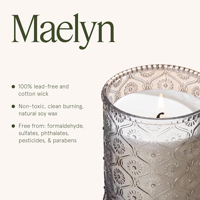LA JOLIE MUSE Linen Cotton Clean Scented Candles for Home, Soy Wax, 40 Hrs | Luxury Jar Candle, Clean Non Toxic, Gift for Women & Men, Decorative Grey Candles for Candle Wamer Lamp, Fresh Scent Candles