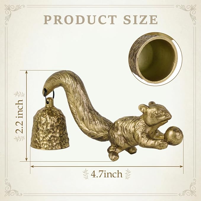 NIKKY HOME Candle Snuffer, Vintage Candle Extinguisher with Squirrel Decorative Metal Candle Snuffers with Long Handle Candles Accessory Candles Accessories Gift