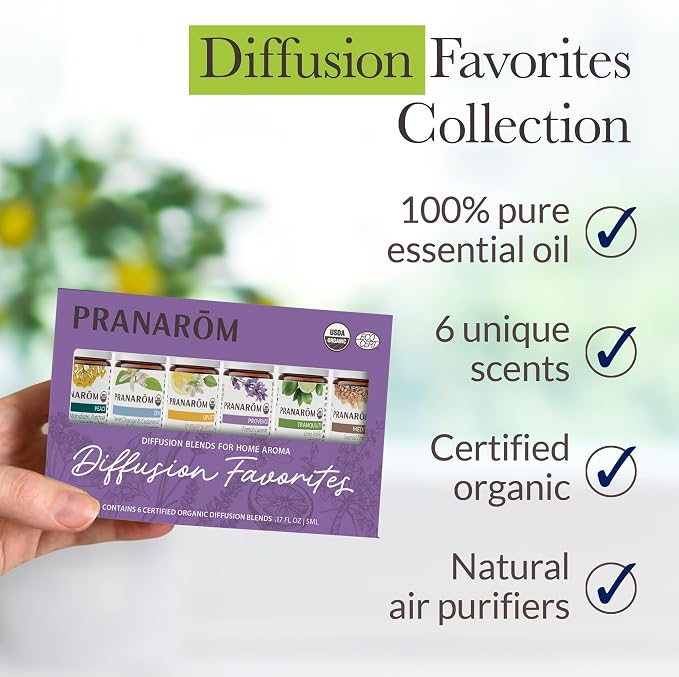 Pranarom - Diffusion Favorites Kit (6x5ml) - Peace, Zen, Uplift, Provence, Tranquility, Meditation