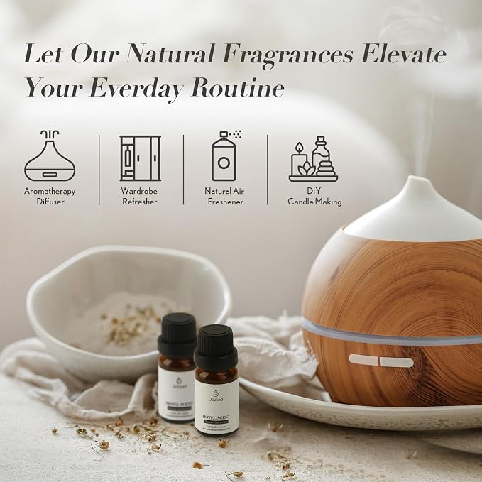 JCLOUD Royal Serenity Essential Oil Inspired by Luxury Hotel | Hotel Scent - Pure Aromatherapy Diffuser Oil with Lemon, Jasmine and Amber, Home Luxury & Hotel Scents for Diffuser - 10mL