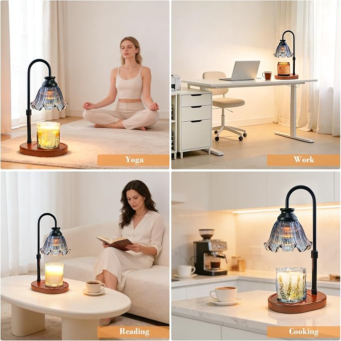 Candle Warmer Lamp with Timer, Christmas Decorations Indoor, Birthday Gifts for Women Mom, Warming Gifts for Office, Dorm, Apartment & New Home Decor