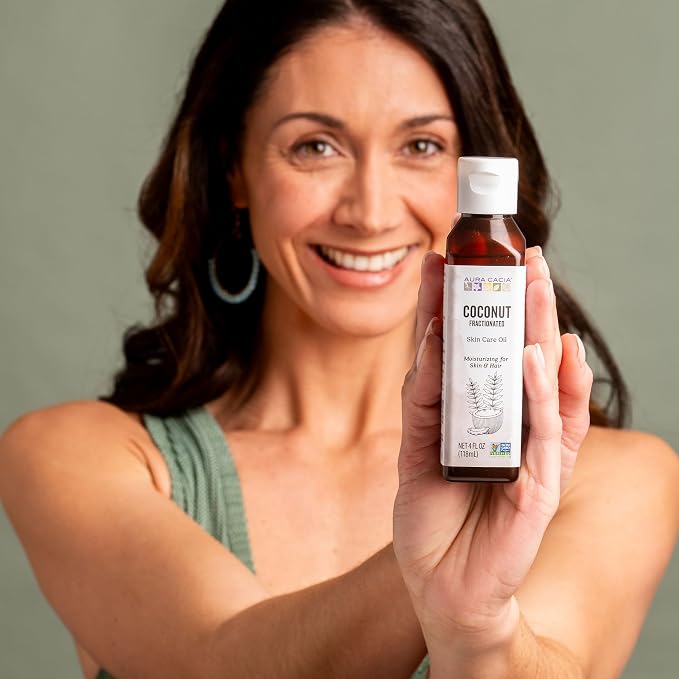 Aura Cacia Fractioned Coconut Oil Skin Care Oil, 4 Fl Oz
