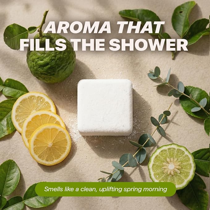 Shower Steamers Aromatherapy - USA Made with Natural, Organic Ingredients & Eucalyptus Essential Oil, Large Shower Bombs, Energizing Sport Shower Tablets for Men & Women, Unique Self Care Gifts