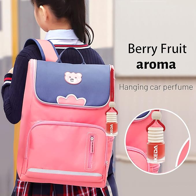 ikeda fragrance Car Air Freshener 4ml Car Scents | 45-Days Keep Fragrance | Automotive Hanging Diffuser Bottles | Remove Auto Odor Long-Lasting Fresh Air for Home Deodorizer…… (Berry)