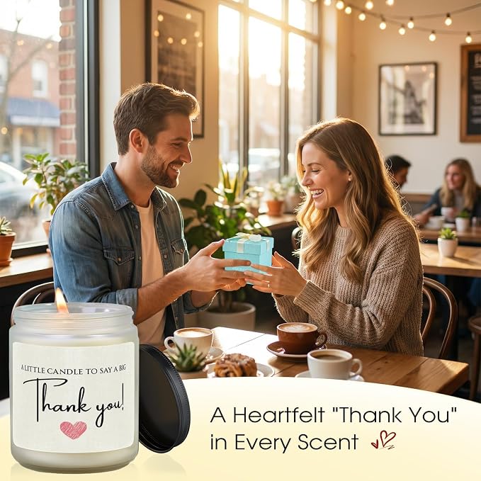 Thank You Gifts for Women, Men, Hostess, Teacher, Nurse, Couple, Appreciation Gifts for Nurse Teacher Coworker Employee Boss - A Little Candle to Say A Big Thank You, Lavender Scented Candle