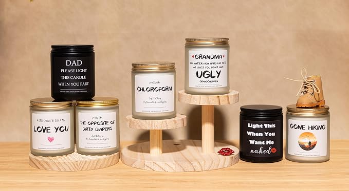 Sandalwood Soy Wax Candle, 7OZ - Hiking Gifts, Unique Hiker Gifts for Men & Women, Gift for Hiker, Hiking Gift Ideas, Gone Hiking