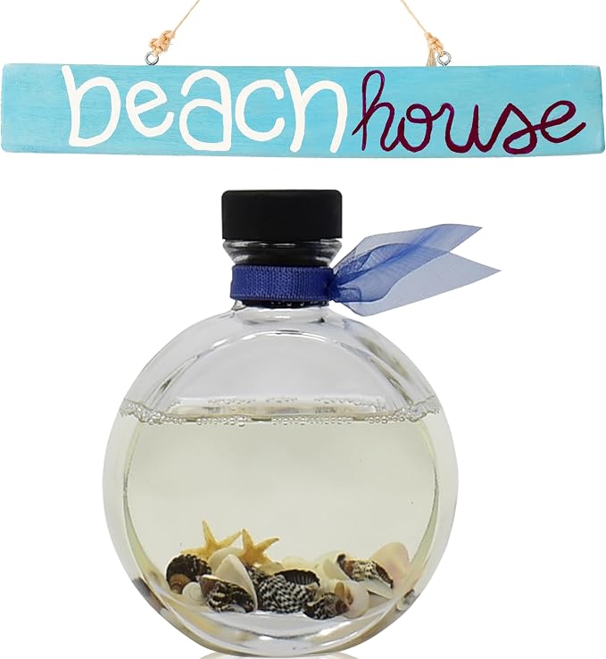 Reed Diffuser Set, Beach House Scented Oil Diffuser with Sticks, Home Fragrance Accessories for Bathroom Shelf Decor, Aroma Diffusers for Home or Office Desk, USA Made