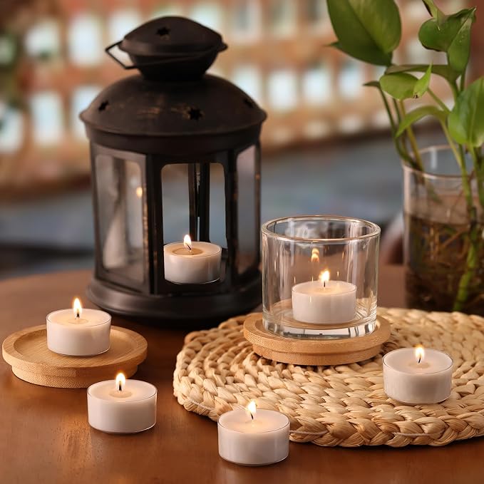 Scented Tea Lights Candles, Jasmine Veil, 16 Pack – Elegant Gray Scented Tealight Candles– 100% Palm Wax – 6 Hour Burn Time Aromatherapy Tea Light Votive Candle for Bedroom, Bath, Spa, Gift